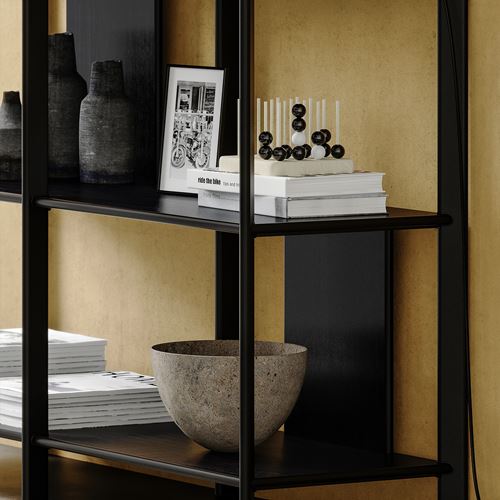 IKEA - JATTESTA, Open Shelving Unit, black, 120x85 cm