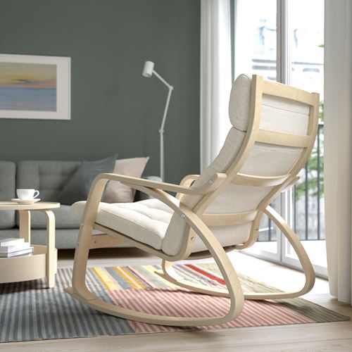 IKEA - POANG, rocking-chair, gunnared beige-birch