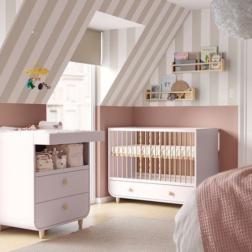 IKEA - MYLLRA, baby furniture set, pale pink, 60x120 cm