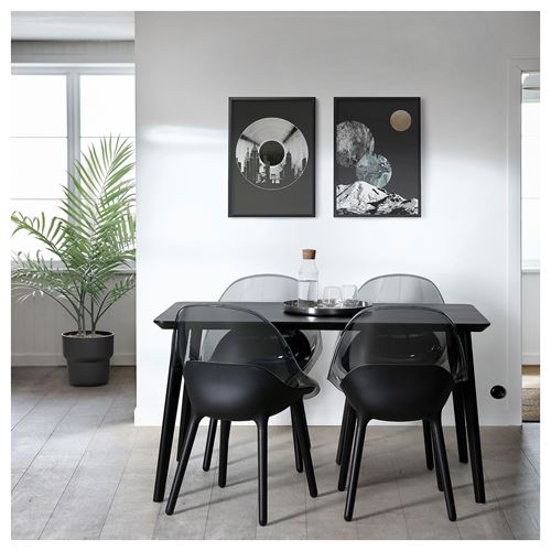 IKEA - BALTSAR, plastic chair, black