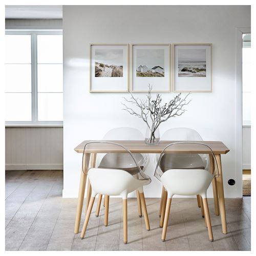 IKEA - BALTSAR, plastic chair, white-beech