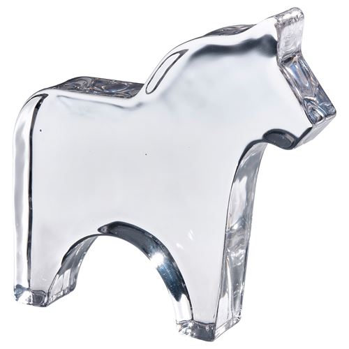 IKEA - VINTERFINT, decoration horse, transparent glass