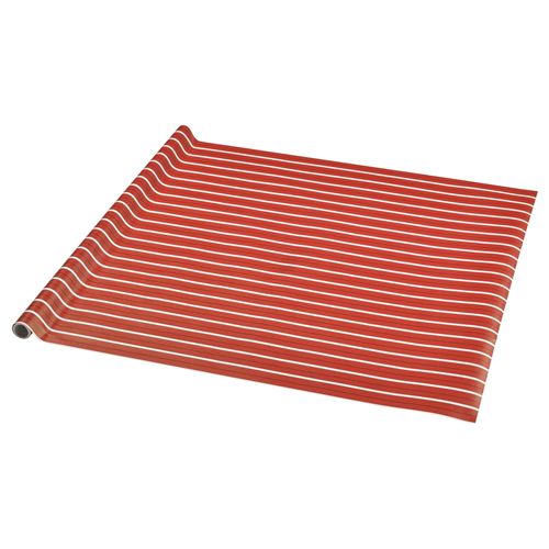 IKEA - VINTERFINT, gift wrap roll, stripe patterned-red, 3x0.7 m