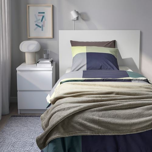 IKEA - TRATTVIVA, bedspread/blanket, light grey-green, 150x250 cm