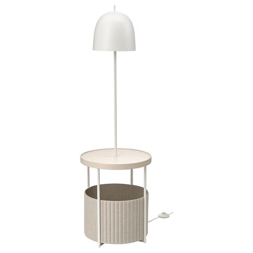 IKEA - TRINDSNO, floor lamp, white/birch, 125 cm