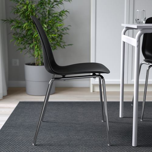 IKEA - LIDAS/SEFAST, chair, black/chrome-plated