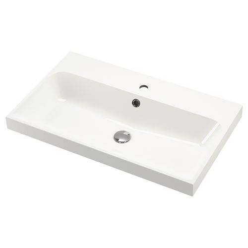 IKEA - BACKSJÖN, wash-basin, white, 80x48 cm