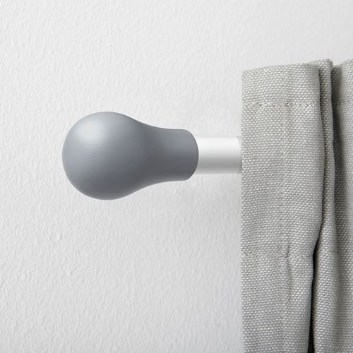IKEA - VITSKRAP, perde çubuğu topuzu, gri