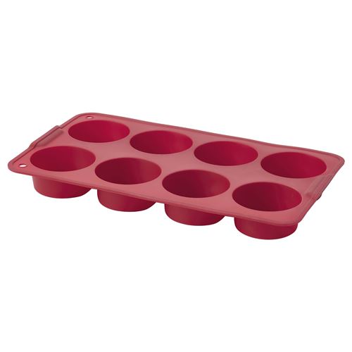 IKEA - KANTNAL, muffin tin, dark red, 18x30 cm