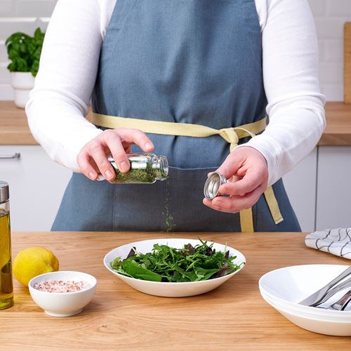 IKEA - GULDFISK, baharat kavanozu, cam-paslanmaz çelik, 6 cl