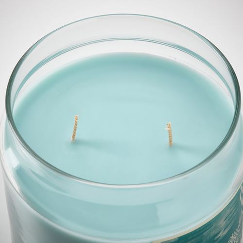 IKEA - BUKETTAPEL, scented candle in glass, pale green, 70 hr