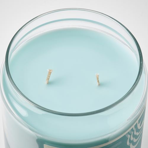 IKEA - BUKETTAPEL, scented candle in glass, pale green, 100 hr