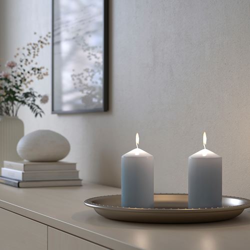 IKEA - DAGLIGEN, blok mum, mavi-gri, 40 saat