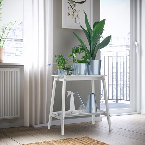 IKEA - ALPVIDE, plant stand, white, 63 cm