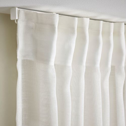 IKEA - HALLEBRACKA, sheer curtains, 1 pair, white, 145x300 cm