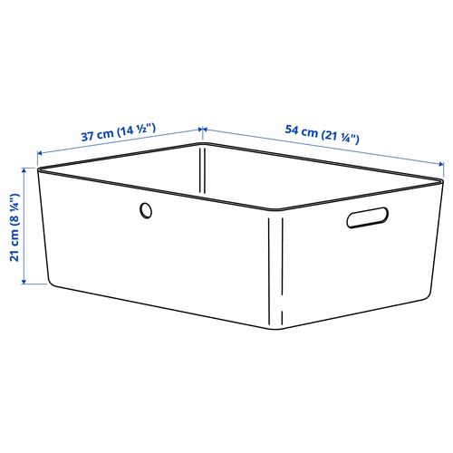 IKEA - KUGGIS, box, transparent black, 37x54x21 cm