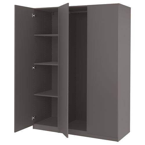 IKEA - PAX/FORSAND, PAX wardrobe, dark grey, 150x60x201 cm