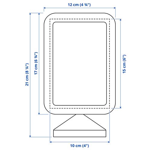 IKEA - FIKONTRAD, white frame, white, 10x15 cm