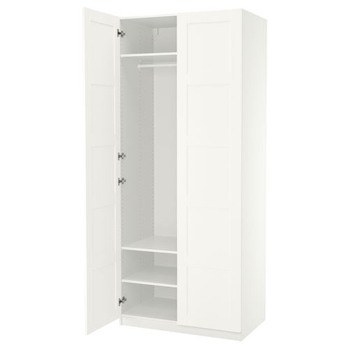 IKEA - PAX/BERGSBO, PAX wardrobe, white, 100x60x236 cm