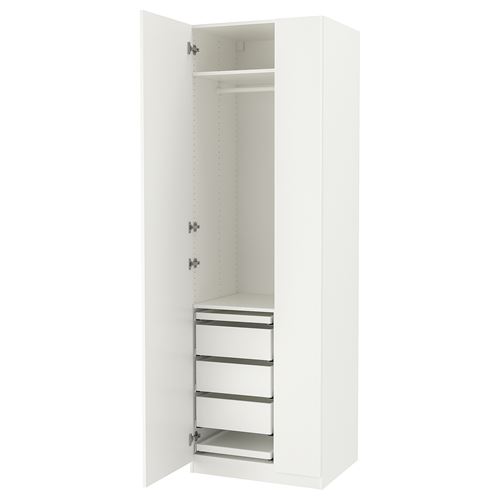 IKEA - PAX/FORSAND, PAX wardrobe, white, 75x60x236 cm