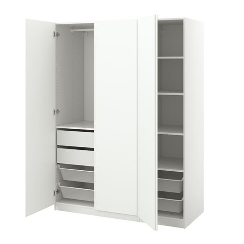 IKEA - PAX/VIKANES, PAX gardırop, beyaz, 150x60x201 cm