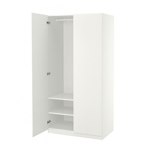 IKEA - PAX/FORSAND, PAX wardrobe, white, 100x60x201 cm