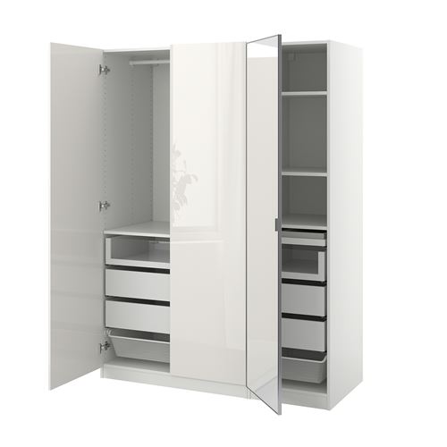 white/high-gloss/white mirror glass