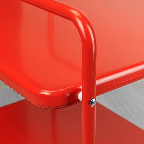 IKEA - JARLASA, coffee table on castors, red, 65x45 cm