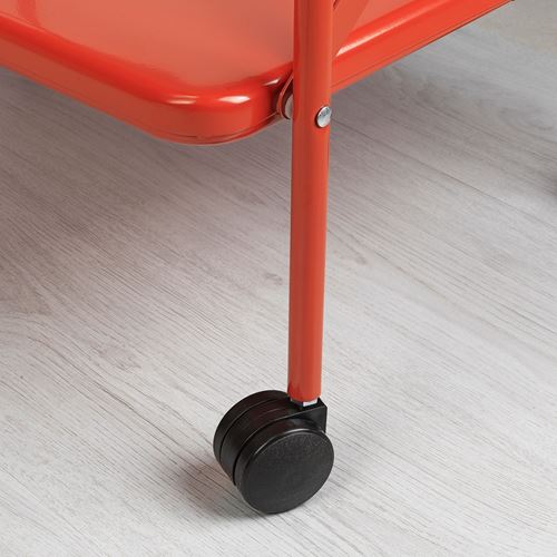 IKEA - JARLASA, coffee table on castors, red, 65x45 cm