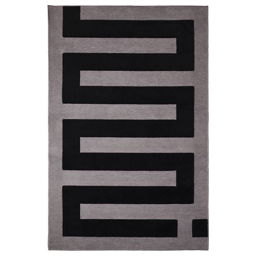 IKEA - BLASKATA, kids rug, black/grey, 105x160 cm