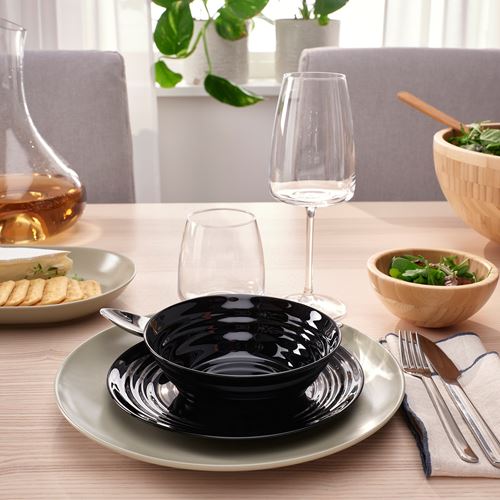 IKEA - NATBARB, glass bowl, black, 14 cm