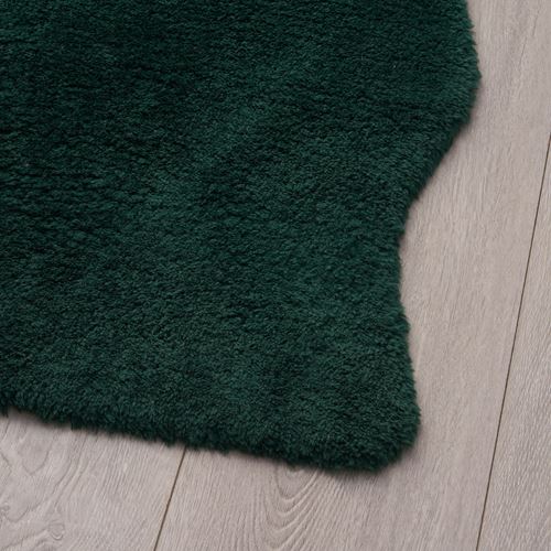 IKEA - TOFTLUND, faux sheepskin, dark green, 55x85 cm