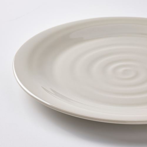 IKEA - SANDSKADDA, plate set, light grey/beige, 26 cm