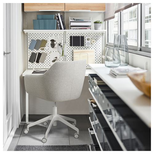 IKEA - TOSSBERG/LANGFJALL, office chair, gunnared beige-white