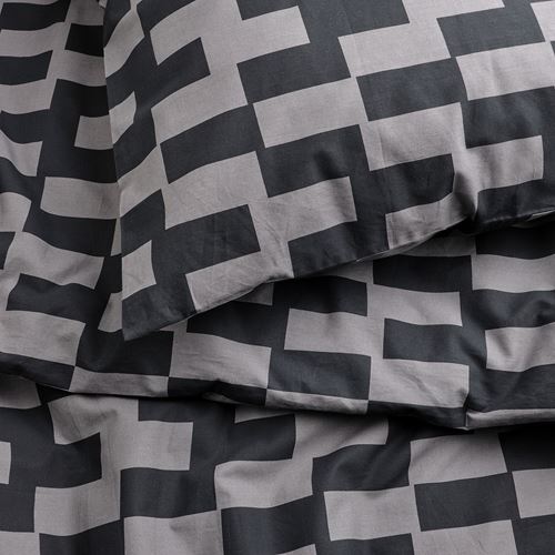 IKEA - BLASKATA, kids' bedding set, grey/black, 150x200/50x60 cm