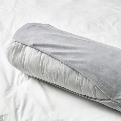 IKEA - BLASKATA, lace pillow, light grey, 80 cm