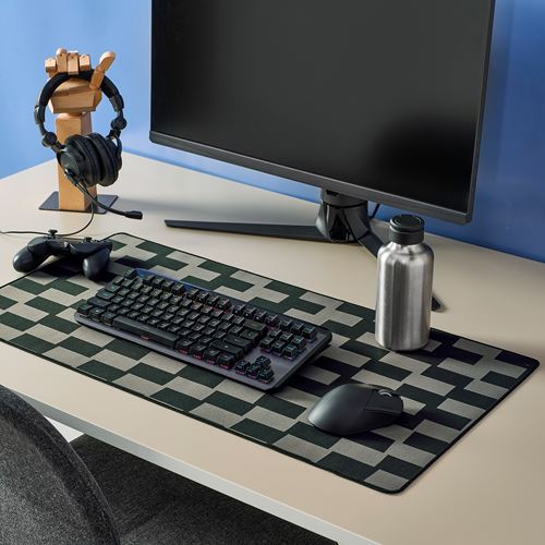 IKEA - BLASKATA, gaming mouse pad, black/grey, 40x80 cm