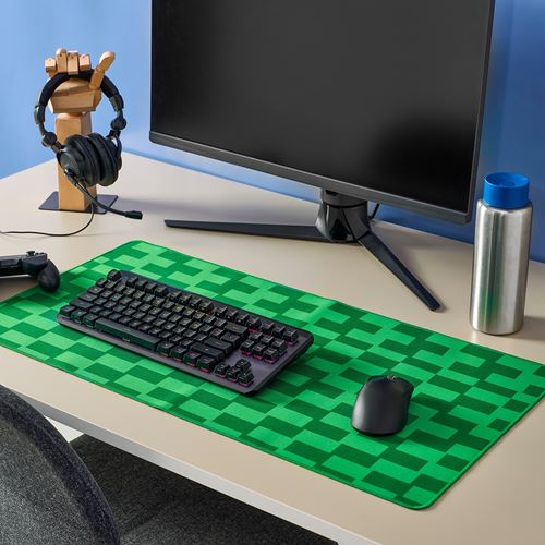 IKEA - BLASKATA, gaming mouse pad, green, 40x80 cm