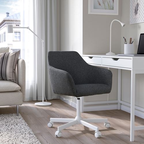 IKEA - TOSSBERG/MALSKAR, office chair, gunnared dark grey-white