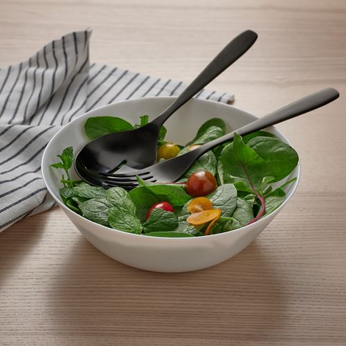 IKEA - TILLAGD, servis takımı, siyah, 24 cm