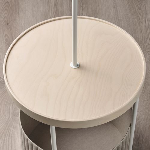 IKEA - TRINDSNO, floor lamp, white/birch, 125 cm