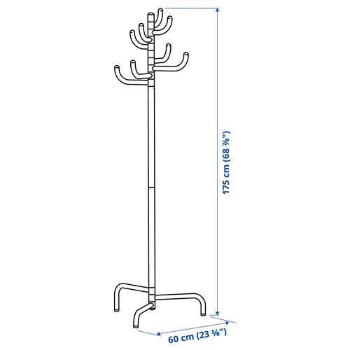 IKEA - BONDSKARET, ayaklı askılık, siyah, 175 cm