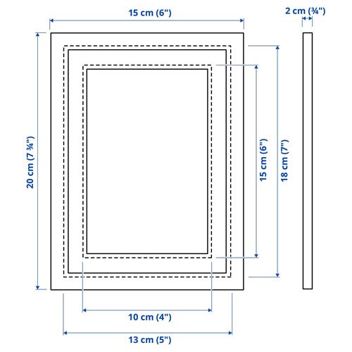 IKEA - KNOPPANG, black frame, black, 13x18 cm