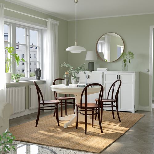 IKEA - INGATORP/SKOGSBO, dining set, white/dark brown, 4 chairs