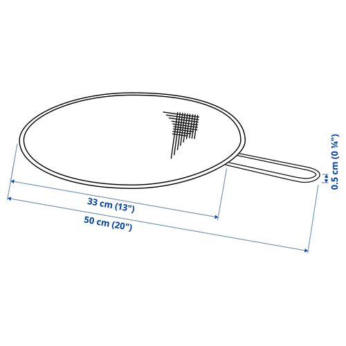 IKEA - KLOCKREN, splatter screen, stainless steel, 34 cm