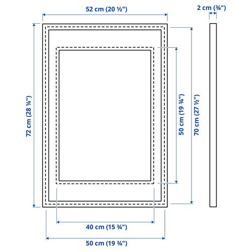 IKEA - KNOPPANG, black frame, black, 50x70 cm