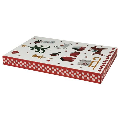 IKEA - VINTERFINT, gift box, red, 34x54x5 cm