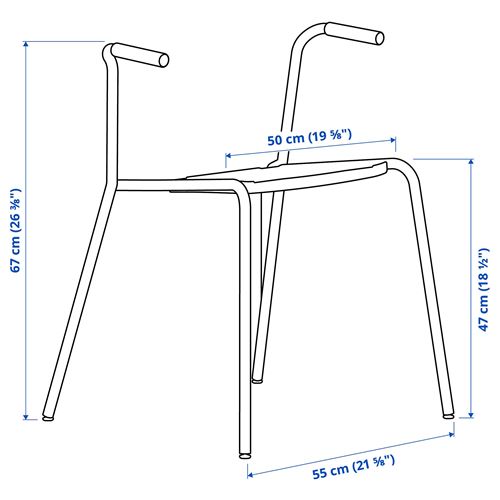 IKEA - LAKTARE, office chair frame, white