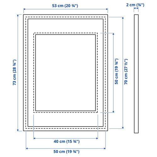 IKEA - SILVERHÖJDEN, grey frame, silver-colour, 50x70 cm