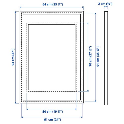 IKEA - SILVERHÖJDEN, photo frame, golden colour, 61x91 cm